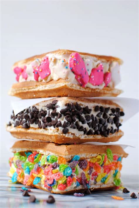 5 Waffle Ice Cream Sandwich Recipes | Let's Eat Cake