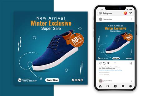 Exclusive Shoes Instagram Post Template Graphic by Creative Design ...