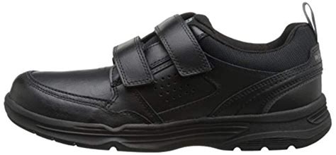 Rockport State O Motion Velcro Strap Walking Shoe- in Black Leather ...