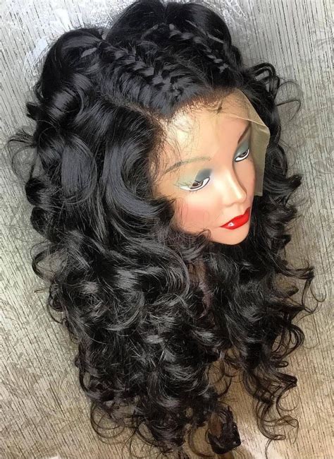 9A Braid Down Loose Wave Lace Front Wig 20 inch | Wig hairstyles, Full ...