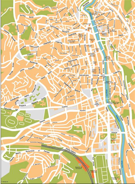 Sarajevo Vector Map | Vector World Maps