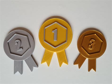 Medals 1st, 2nd, 3rd place trophies (Single extruder, multicolor ready ...