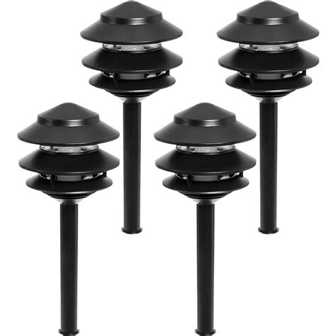 Westinghouse 4 Pack 2.4W Low Voltage LED Landscape Pathlight (Black ...