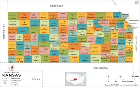 Kansas County Map, Kansas Counties List