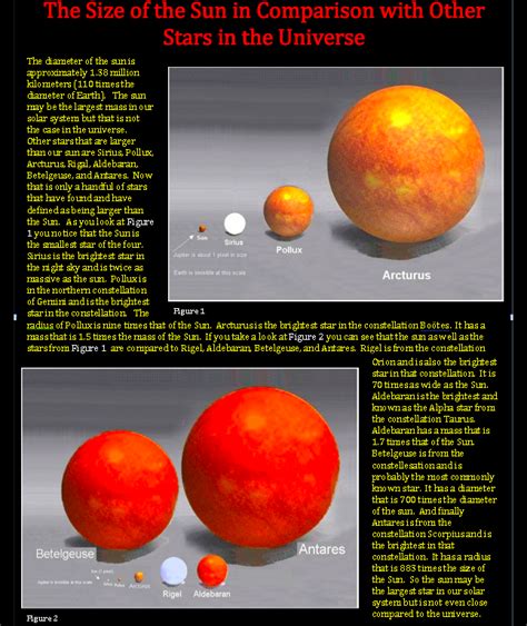 The Size of the Sun in Comparison with Other Stars in the Universe ...