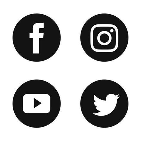 Social media icon set 343495 Vector Art at Vecteezy