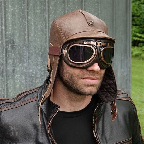 Vintage Aviator Pilot Goggles | Retro Motorcycle Goggles – Cote Cuir ...