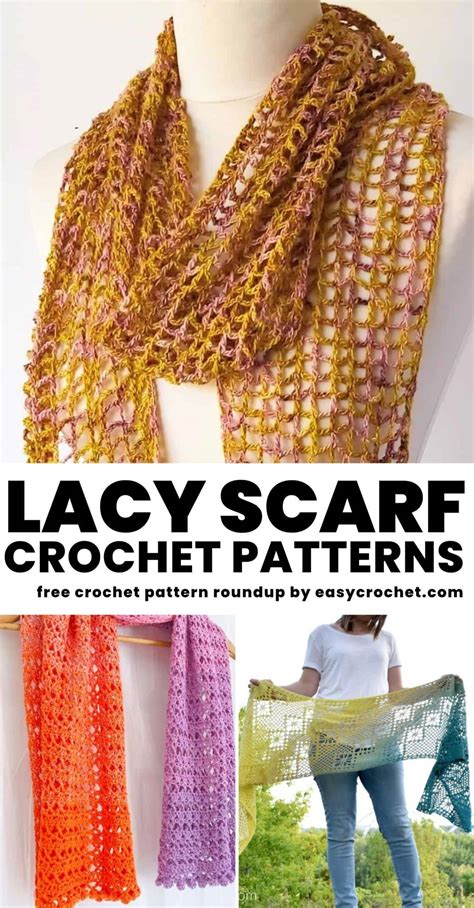 13 Lacy Crochet Scarf Patterns - Easy Crochet Patterns