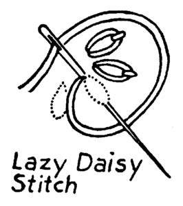 lazy daisy stitch – French Knots