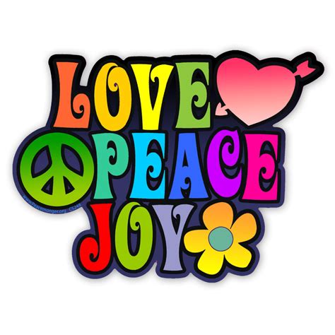 CS248 - Love Peace Joy Color Sticker