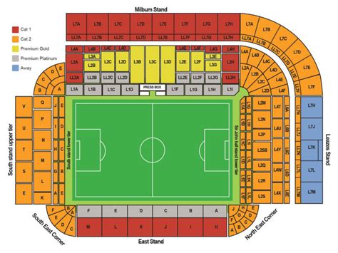 St James’ Park Seating Plan - Seating plans of Sport arenas around the ...