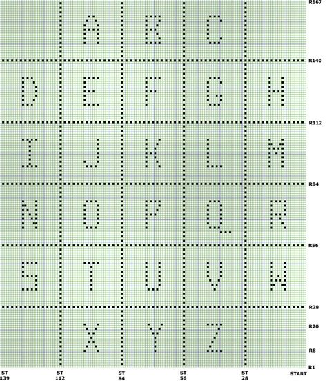 53 best alphabet crochet letters graphs images on Pinterest | Punto ...