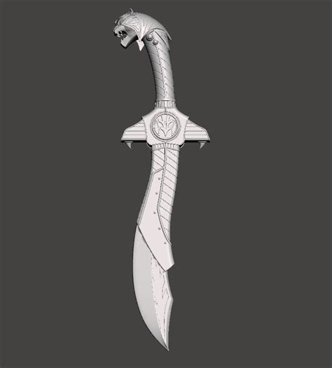 STL file Saba White Ranger Sword・3D printing design to download・Cults