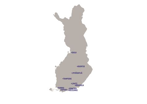 Map: Finland's biggest cities - Finland Toolbox