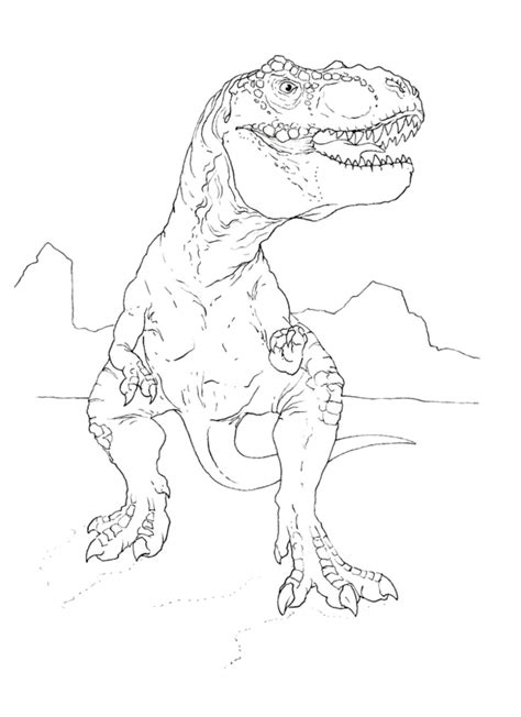 Print & Download - Dinosaur T-Rex Coloring Pages for Kids