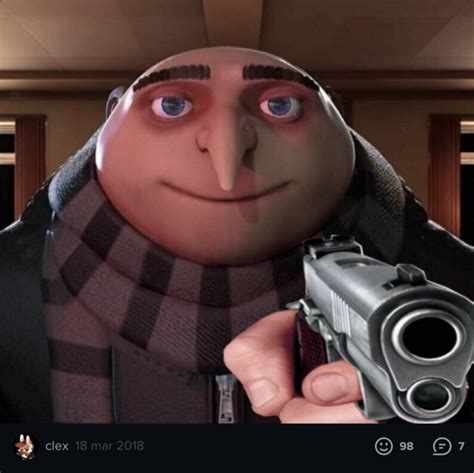 Gru pointing gun original | Gru Holding Gun / Things Are About to Get ...