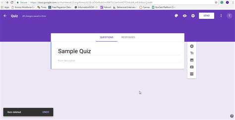 Creating a Quiz - Technology Integration