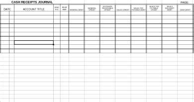 FREE 5+ Cash Receipts Journal Forms in Excel