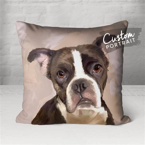 Custom PILLOW Pet Portrait Pet Pillow Picture Pet Portrait - Etsy