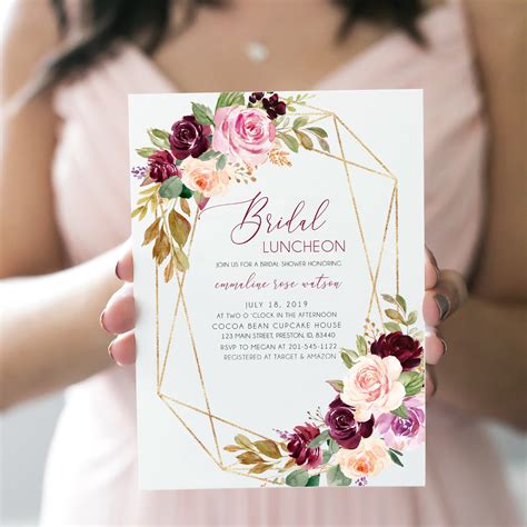 Bridal Luncheon Invitations Templates