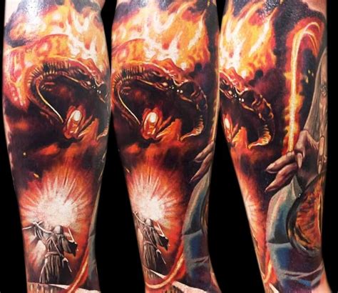 Gandalf vs Balrog tattoo by Kristian Kimonides | Post 27261