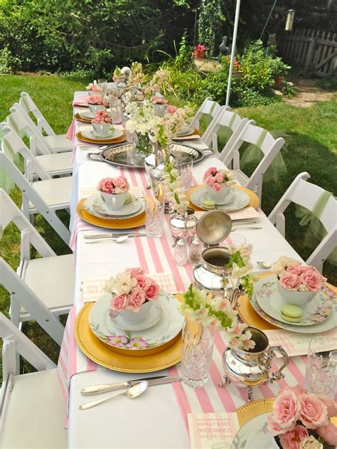 ladies luncheon - pink stripe runner | Lady Caroline's Afternoon Tea ...