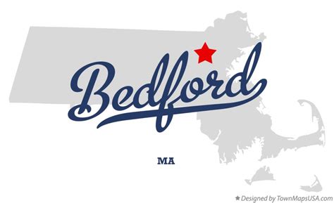 Map of Bedford, MA, Massachusetts