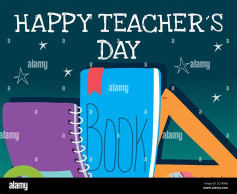 happy teachers day, poster, brochure, banner and greeting card vector ...