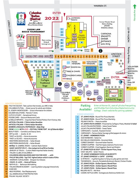 Festival Map – The Columbus Italian Festival