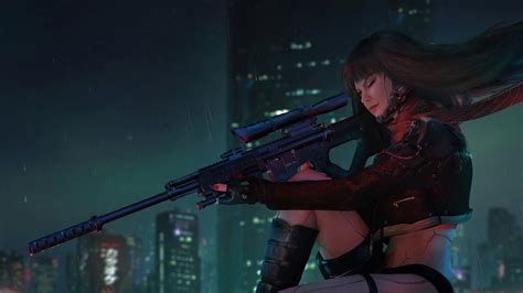 3840x2400 Cyberpunk Sniper Girl 4k Hd 4k Wallpapers Images | Porn Sex ...