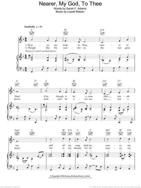 Mason - Nearer My God To Thee sheet music for voice, piano or guitar