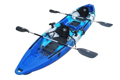 BKC - TK122 - Coastal Cruiser 12.9-Foot Tandem 2-3 Person Fishing Kayak ...