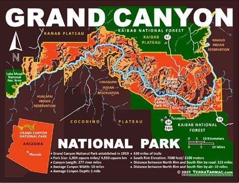 Grand Canyon National Park Map Sticker – Grand Canyon Conservancy Store