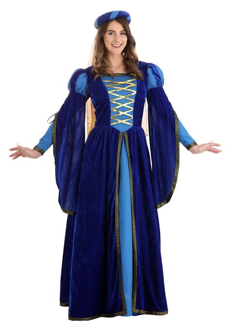 Women's Blue Renaissance Queen Costume