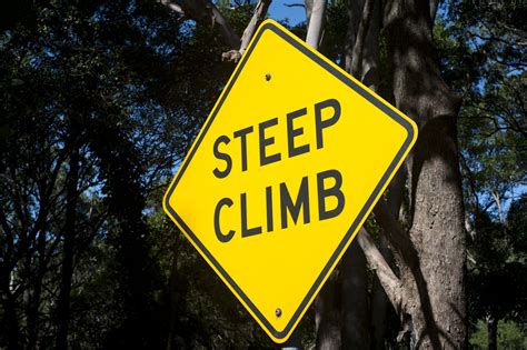 Free Image of Steep Climb Yellow Road Sign | Freebie.Photography