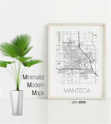 Manteca California Manteca CA Map Manteca Map Manteca - Etsy