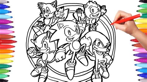 Sonic the Hedgehog Coloring Pages | Watch How to Draw Sonic and Friends ...