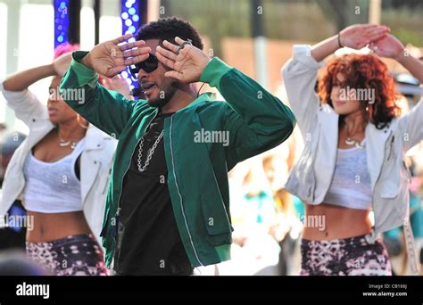 Usher on stage for NBC Today Show Concert with Usher, Rockefeller Plaza ...