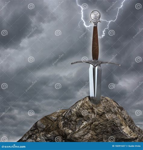 The sword in the stone stock illustration. Image of king - 18291637