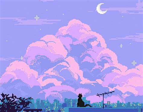 Aesthetic Pixel Art Background