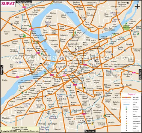 Surat City Map | City Map of Surat | City maps, Map, City map