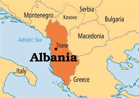 Map of Albania and surrounding countries - Albania country map ...