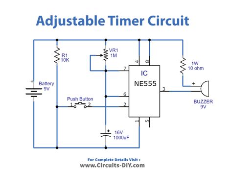 Digital Clock Circuit Using 555 Timer Diagram