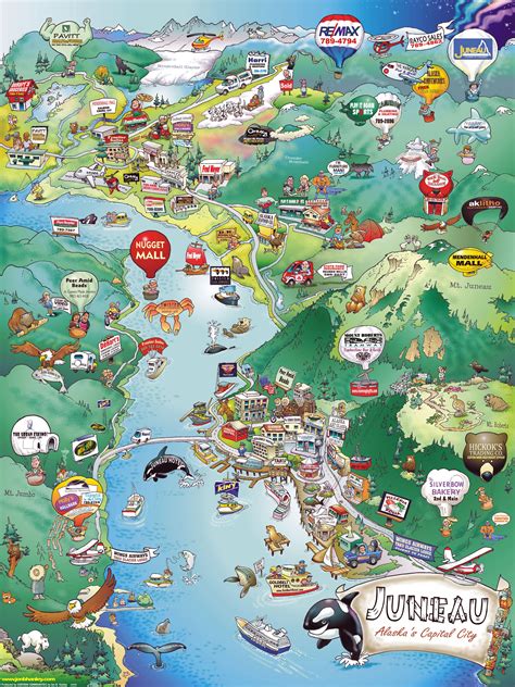 Juneau Alaska Tourist Map - Best Tourist Places in the World