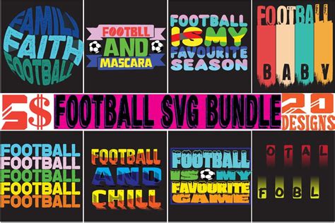 Football SVG Bundle Bundle · Creative Fabrica