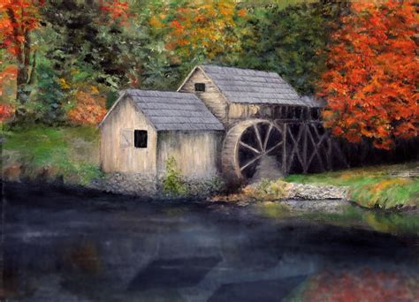 Water Mill – Acrylic on Canvas – 15 x 20 – The Art of Bill Rudd