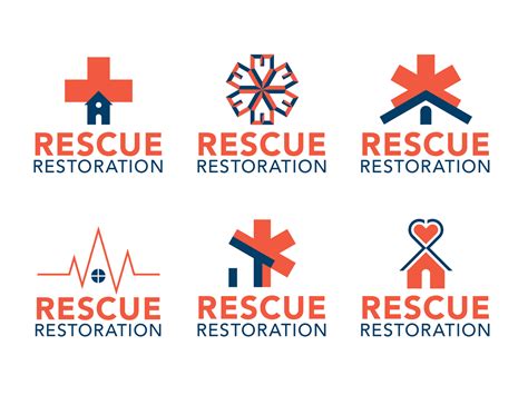 Rescue Restoration - Logo Design Concepts by Andrea Maxwell on Dribbble