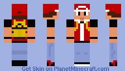 Pokemon Trainer Red Minecraft Skin