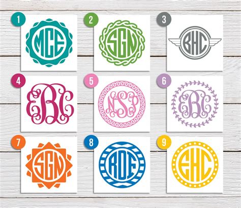 Custom Design Monogram Decal by Salt City Graphics