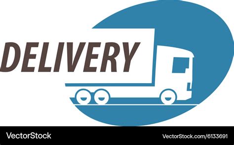 Delivery logo design template truck Royalty Free Vector